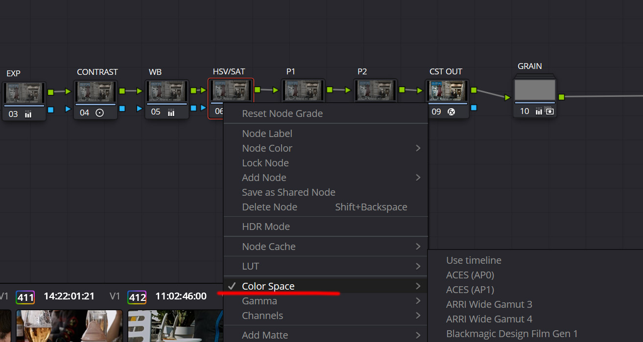 HSV Color Space Davinci Resolve